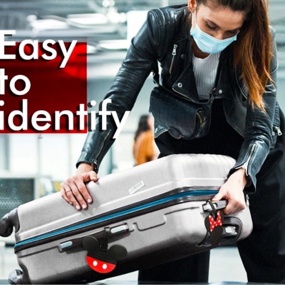 Disney Mickey & Minnie Mouse Luggage Tags Set of 2 - Picture 11 of 13